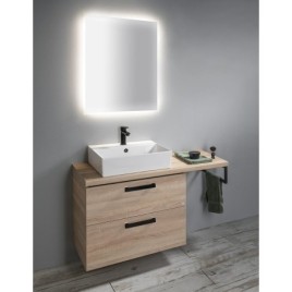 VEGA planche sous lavabo 104x45cm, placage de chêne