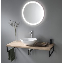 VEGA planche sous lavabo 125x45cm, placage de chêne