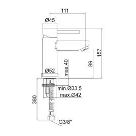 Paffoni Stick - Mitigeur de lavabo, chrome SK071HCR