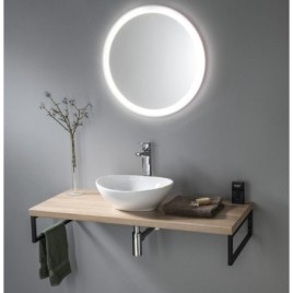 VEGA planche sous lavabo 82,5x45cm, placage de chêne