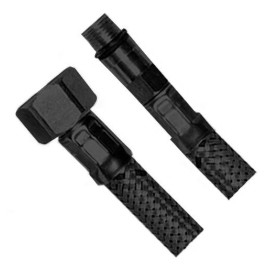 Poignée en acier inoxydable flexible M10x3/8", 40cm, noir mat