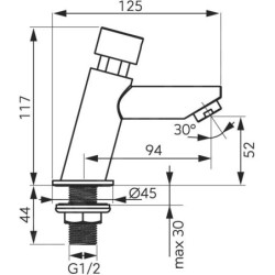 Novaservis Tapkraan - Robinet de lavabo, chrome Z501
