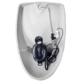 Urinoir DYNASTY avec rinçage automatique 6V DC, alimentation en eau arrière, 39x58 cm