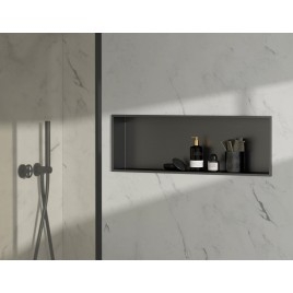 INSERTA niche de douche encastrée, 810x270 mm, acier inoxydable, anthracite