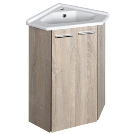 ZOJA Vanity Corner Unit 39x74x39cm, placage de chêne