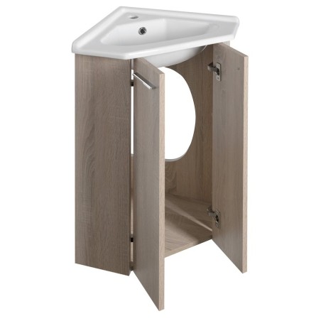 ZOJA Vanity Corner Unit 39x74x39cm, placage de chêne