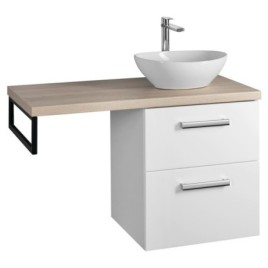VEGA ensemble de meubles de salle de bain, largeur 97,5 cm, chêne blanc/platin