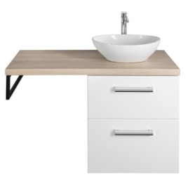VEGA ensemble de meubles de salle de bain, largeur 97,5 cm, chêne blanc/platin