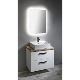 VEGA ensemble de meubles de salle de bain, largeur 72,5 cm, chêne blanc/platinum