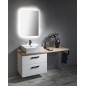 VEGA ensemble de meubles de salle de bain, largeur 145 cm, chêne blanc/platin