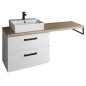 VEGA ensemble de meubles de salle de bain, largeur 145 cm, chêne blanc/platin