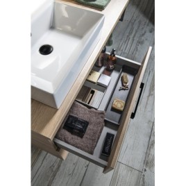 VEGA ensemble de meubles de salle de bain, largeur 104 cm, chêne platine
