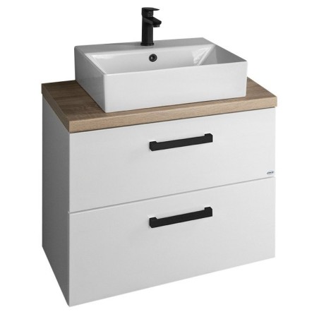 Ensemble de meubles de salle de bain VEGA, largeur 82,5 cm, chêne blanc/platin