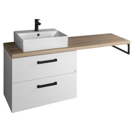 VEGA ensemble de meubles de salle de bain, largeur 145 cm, chêne blanc/platin