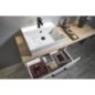 VEGA ensemble de meubles de salle de bain, largeur 145 cm, chêne blanc/platin