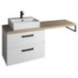 VEGA ensemble de meubles de salle de bain, largeur 145 cm, chêne blanc/platin