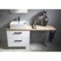 VEGA ensemble de meubles de salle de bain, largeur 145 cm, chêne blanc/platin