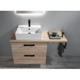 VEGA ensemble de meubles de salle de bain, largeur 125 cm, chêne platine