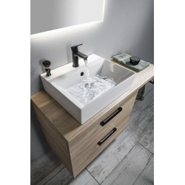 VEGA ensemble de meubles de salle de bain, largeur 125 cm, chêne platine