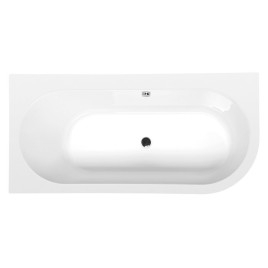 ASTRA L MONOLITH Bain asymétrique 160x75x60cm, blanc/noir