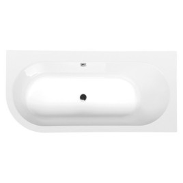 ASTRA R MONOLITH Bain asymétrique 160x75x60cm, blanc/noir