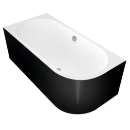 VIVA L MONOLITH Bain asymétrique 170x75x60cm, blanc/noir