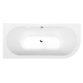 VIVA L MONOLITH Bain asymétrique 180x75x60cm, blanc/noir