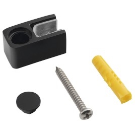 Capuchon de fin pour fixer le verre au sol, noir