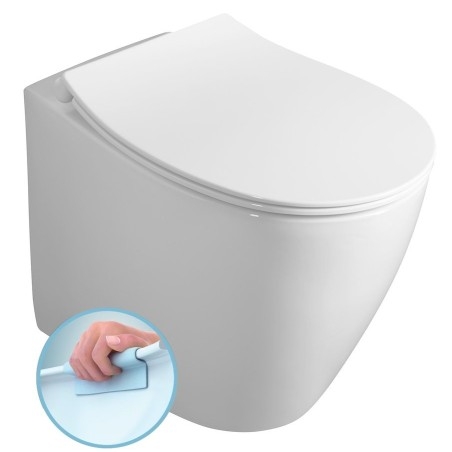 SENTIMENTI WC Pan 36x52 cm, Rimless, S-trap/P-trap, blanc