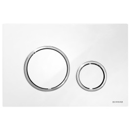 SCHWAB VELA double plaque tournante, 247x165 mm, blanc/chrome