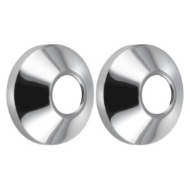 Couverture de robinet d'eau, chrome, conique, 2 pcs