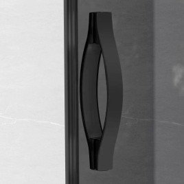 SIGMA SIMPLY BLACK Sliding Shower Door, Corner Entrance, 1000 mm, verre clair