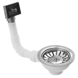 Déchets en acier inoxydable coulé 6/4", avec débordement