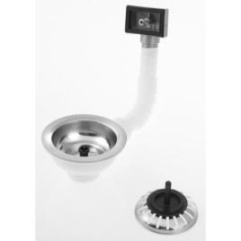 Déchets en acier inoxydable coulé 6/4", avec débordement