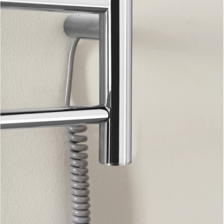 REDONDO radiateur de serviette électrique, rond, 500x900 mm, 75 W, acier inoxydable poli