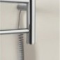 REDONDO radiateur de serviette électrique, rond, 500x900 mm, 75 W, acier inoxydable poli