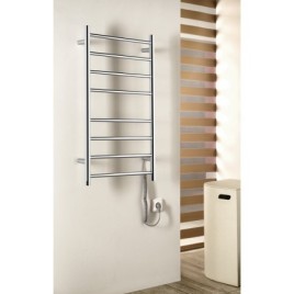REDONDO radiateur de serviette électrique, rond, 500x900 mm, 75 W, acier inoxydable poli