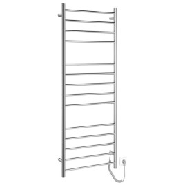 REDONDO radiateur de serviette électrique, rond, 600x1500 mm, 130 W, acier inoxydable poli