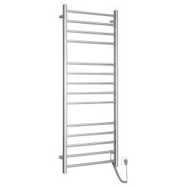 ESKINADO radiateur de serviette électrique, carré, 600x1500 mm, 130 W, acier inoxydable poli