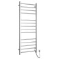 ESKINADO radiateur de serviette électrique, carré, 600x1500 mm, 130 W, acier inoxydable poli