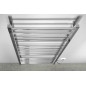 ESKINADO radiateur de serviette électrique, carré, 600x1500 mm, 130 W, acier inoxydable poli