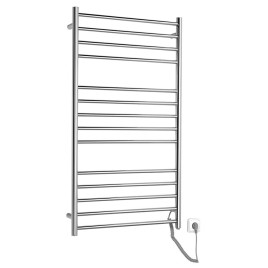 REDONDO radiateur de serviette électrique, rond, 630x1160 mm, 130 W, acier inoxydable poli