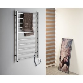 ESKINADO radiateur de serviette électrique, carré, 620x1160 mm, 120 W, acier inoxydable poli