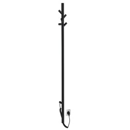 Radiateur de serviette électrique PASADOR, rond, 150x1500 mm, 30 W, noir mat