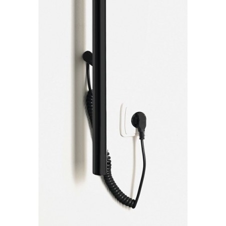 Radiateur de serviette électrique PASADOR, rond, 150x1500 mm, 30 W, noir mat