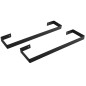 Porte-serviettes ENIS 620x40 mm, 2 pcs, tapis noir