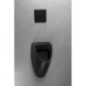 SCHWARN BLACK Céramique Urinal, entrée d'eau arrière, sortie inférieure, noir