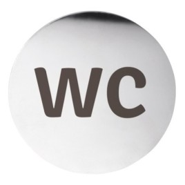 Porte WC panneau dia. 75mm, acier inoxydable poli