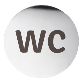 Porte WC panneau dia. 75mm, acier inoxydable mat