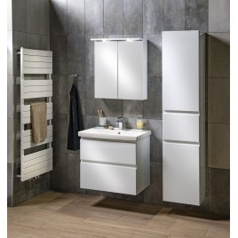 Unité de rangement ALTAIR Tall avec Panier de blanchisserie 40x184x31cm, blanc